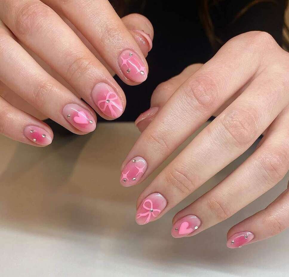 short valentine's nail designs