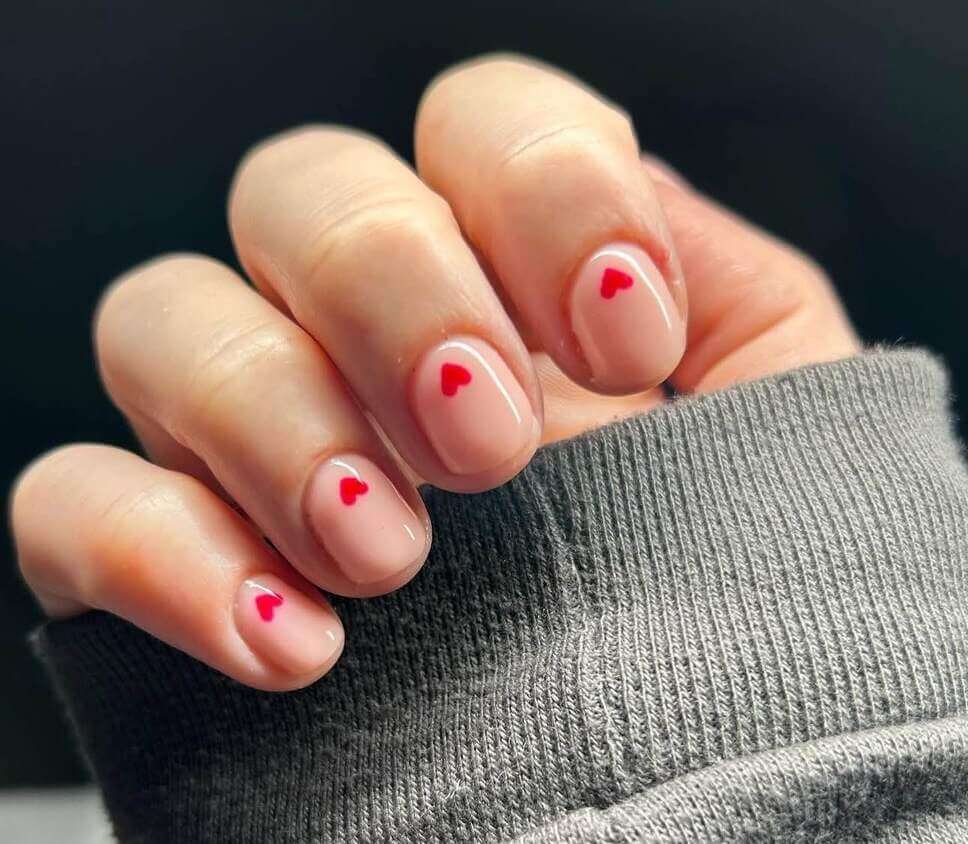 short valentine's nail designs 