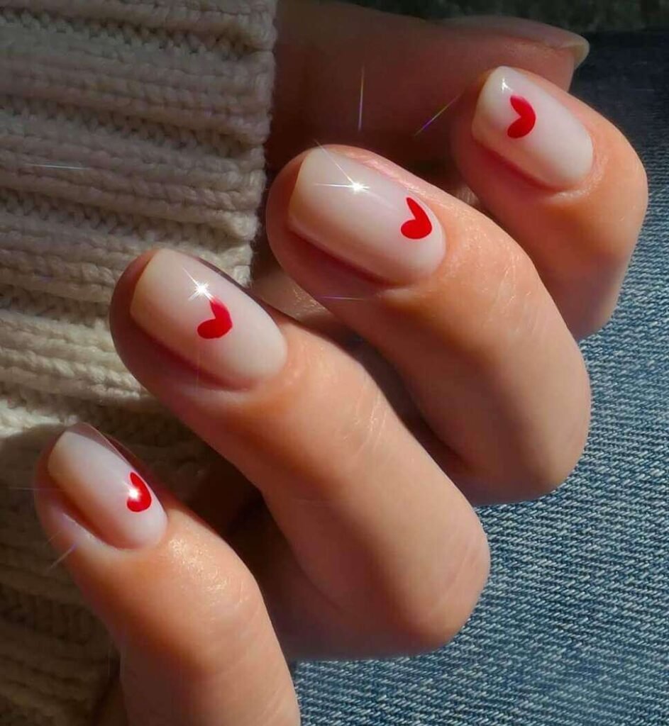 short valentine's nail designs 