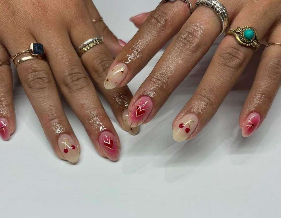 short valentine's nail designs 
