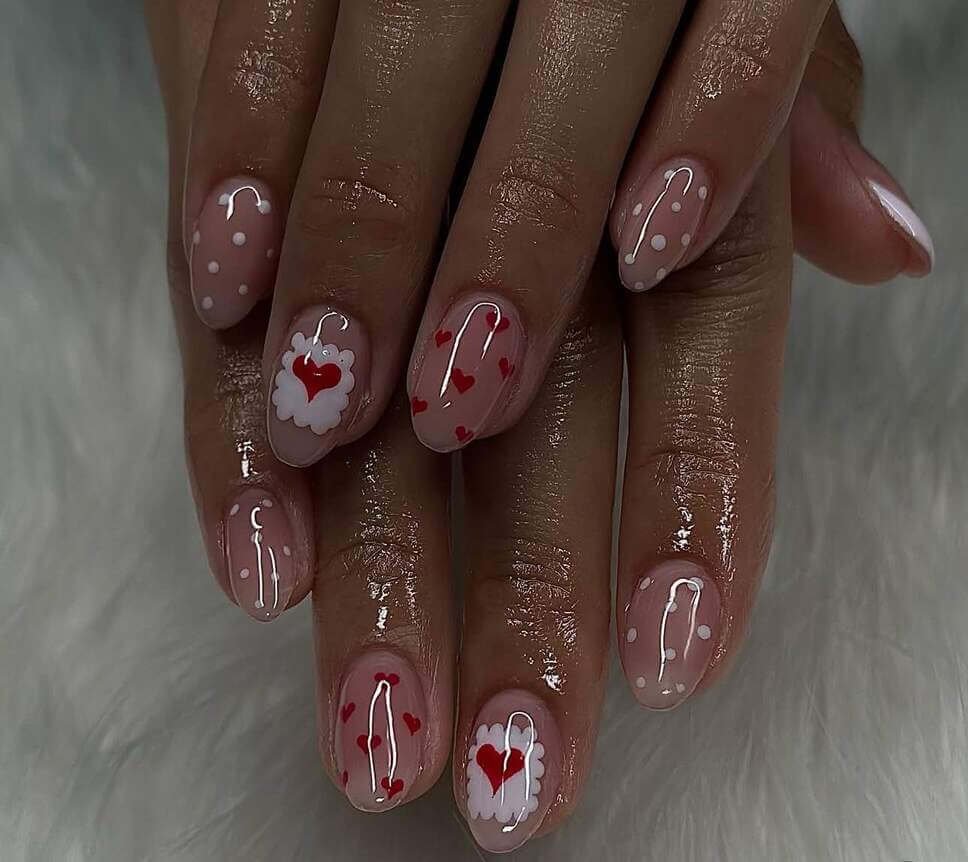 short valentine's nail designs
