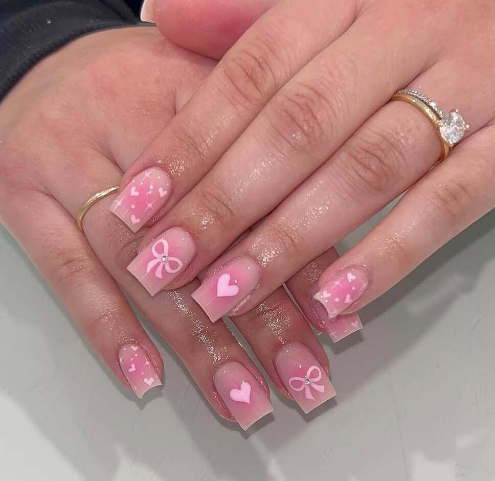 short valentine's nail designs 