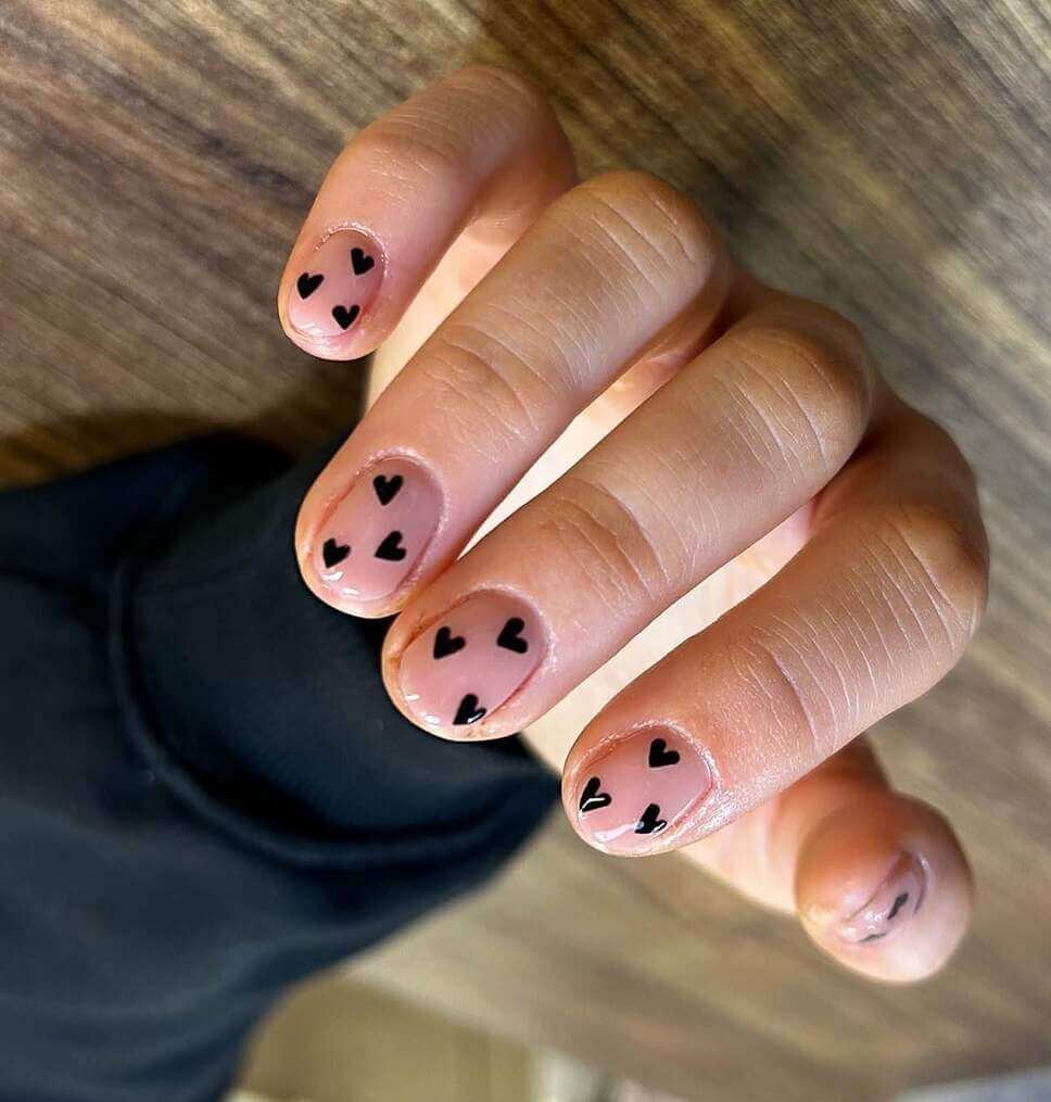 short valentine's nail designs