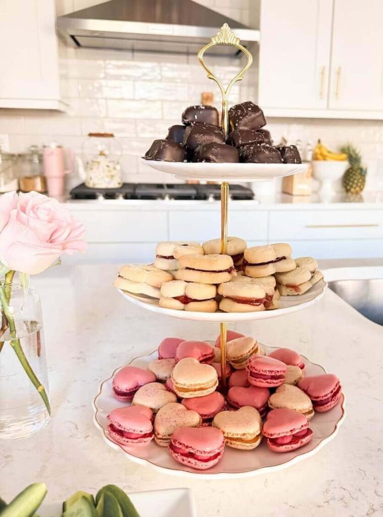 valentine's day tiered tray