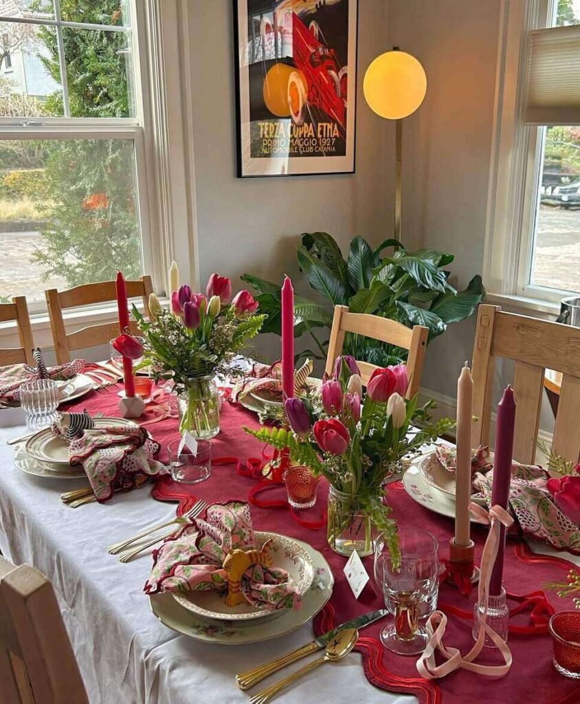 valentine's day party tablescapes