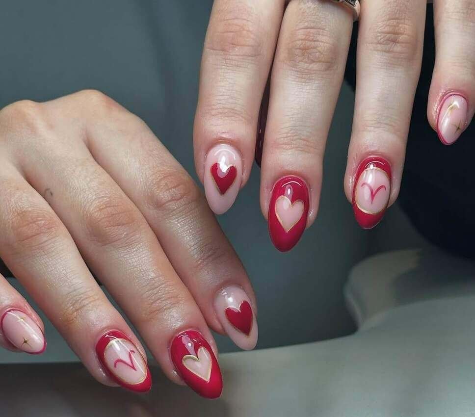 aries nail designs red
