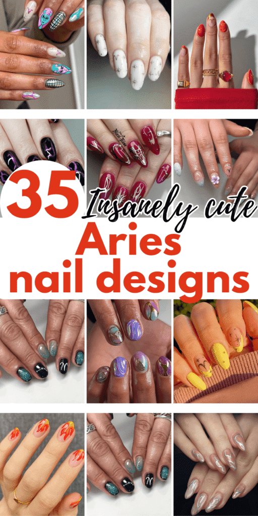 aries birthday nails 