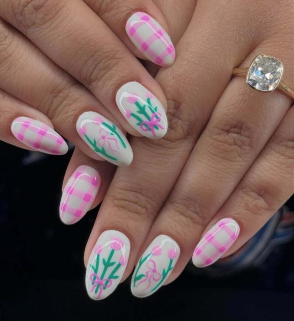 pink spring nails 