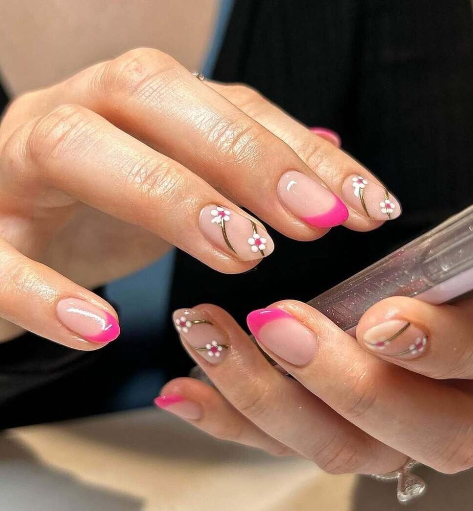 pink spring nails 