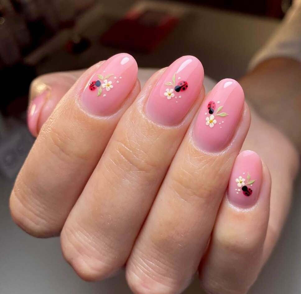 pink spring nails 