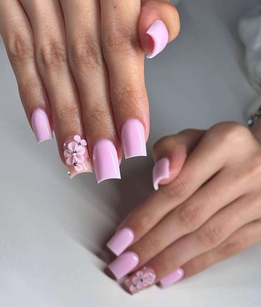 pink spring nails 