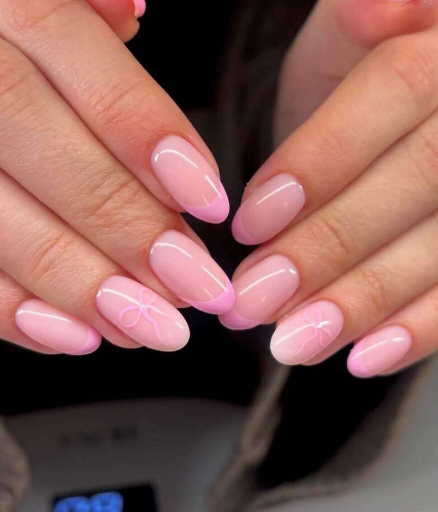 pink nails for spring