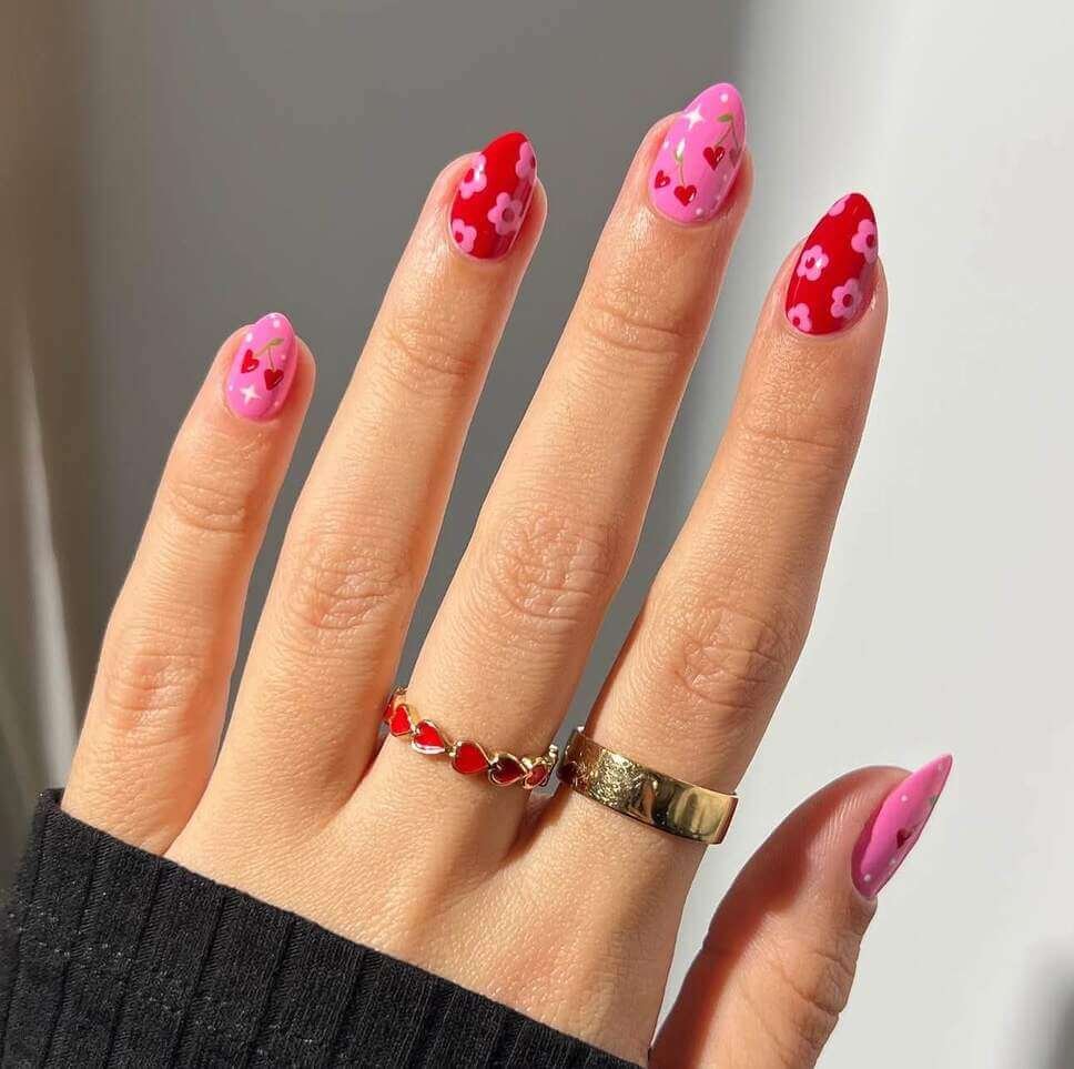 pink spring nails 