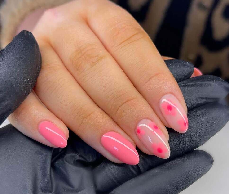 pink spring nails