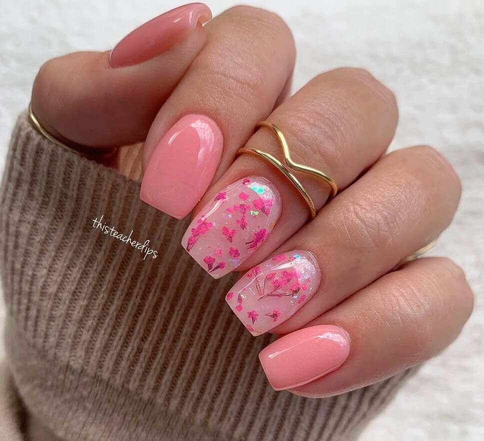 pink spring nails 