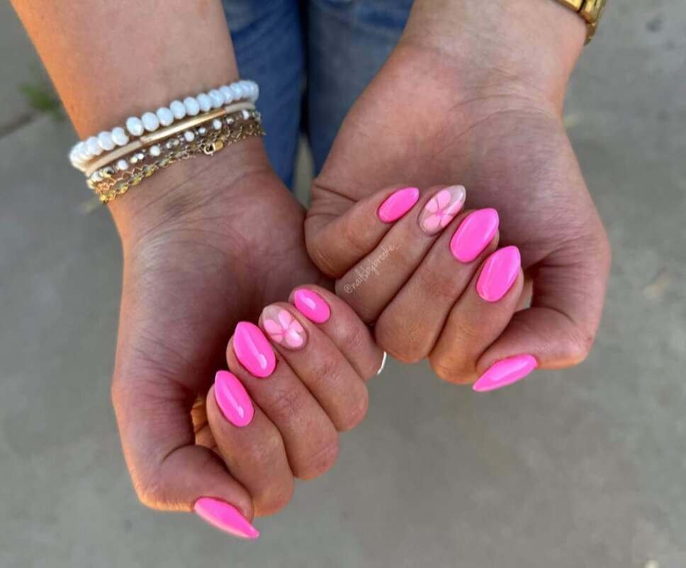 pink spring nails 