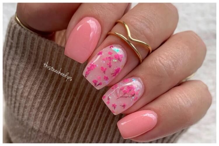 pink spring nails