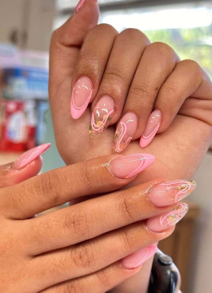 pale pink spring nails
