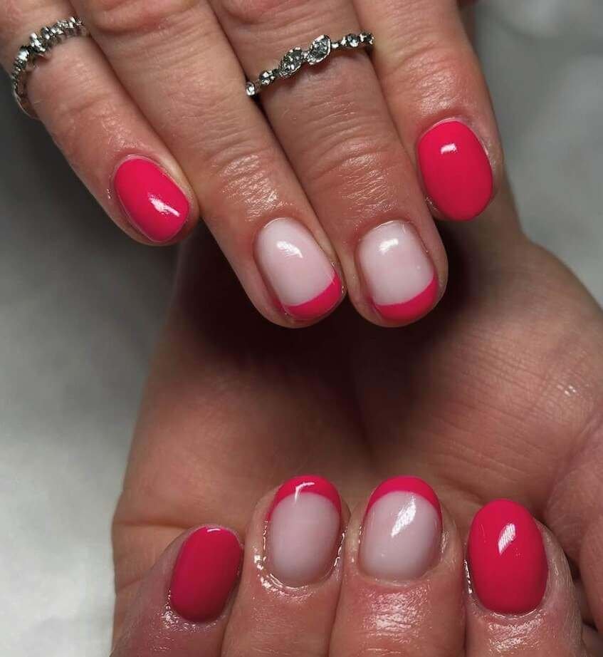 red short spring nails