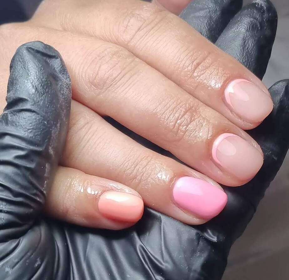short pink spring nails
