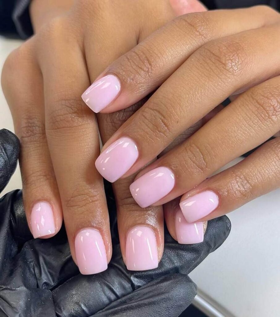 pink short spring nail designs