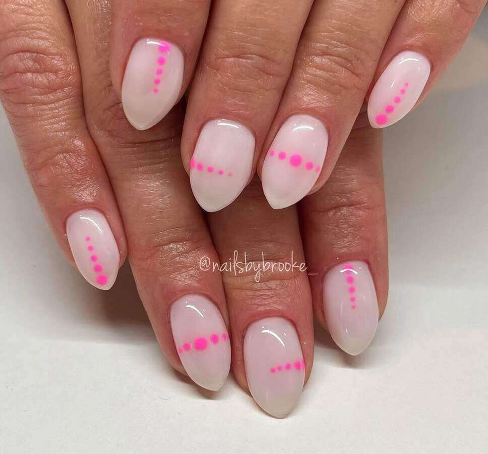 pink simple spring nails