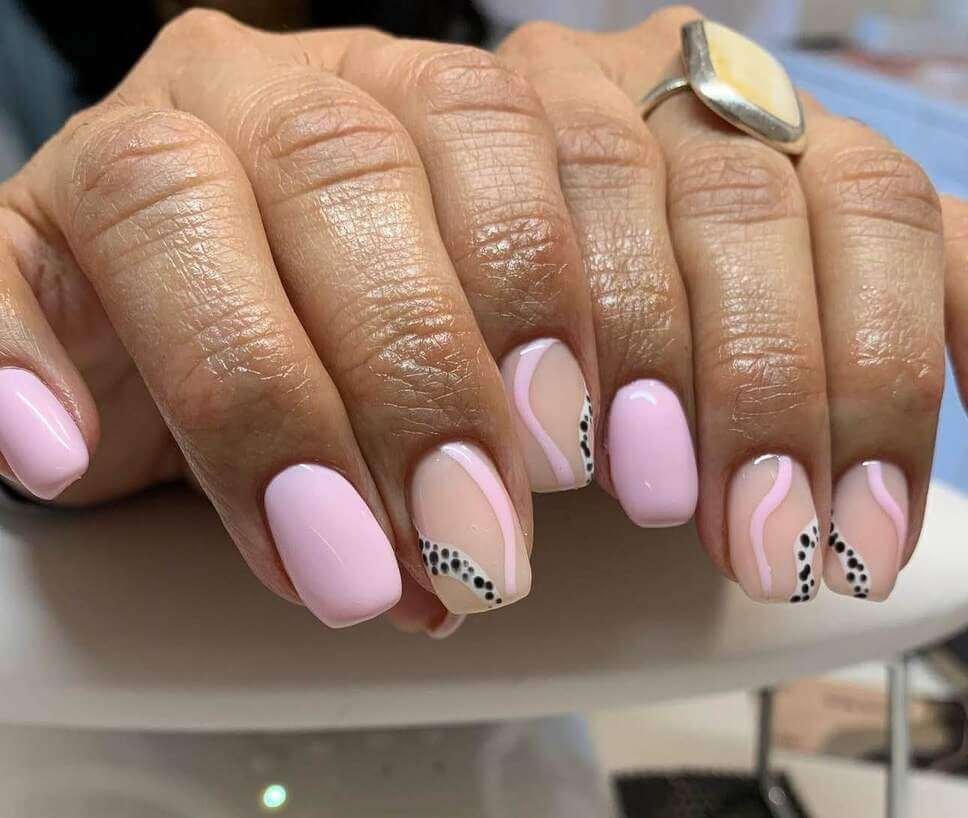 simple spring nails pink