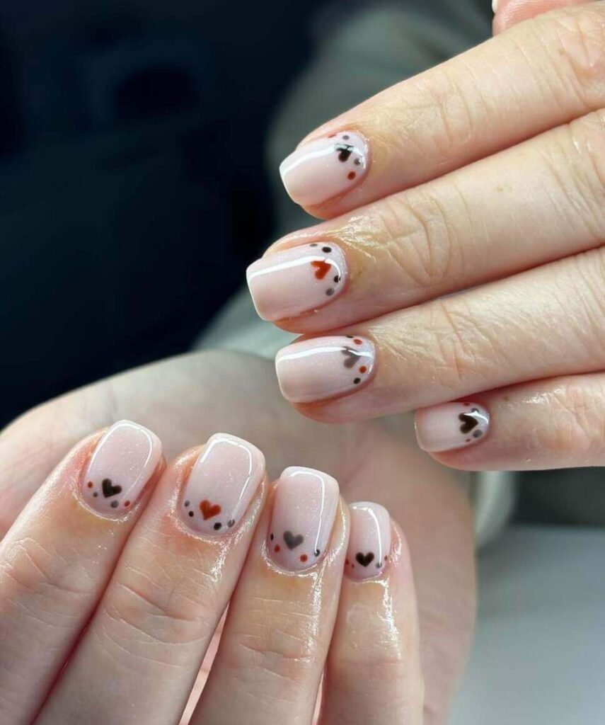 heart neutral nails