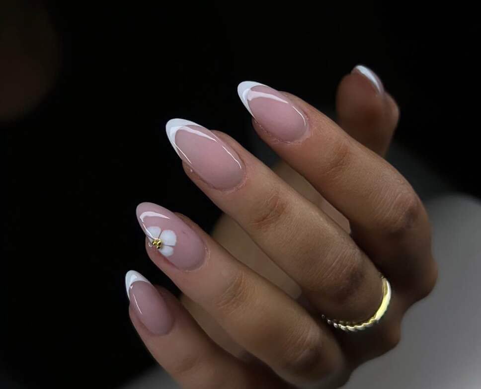 french tip neutral nails