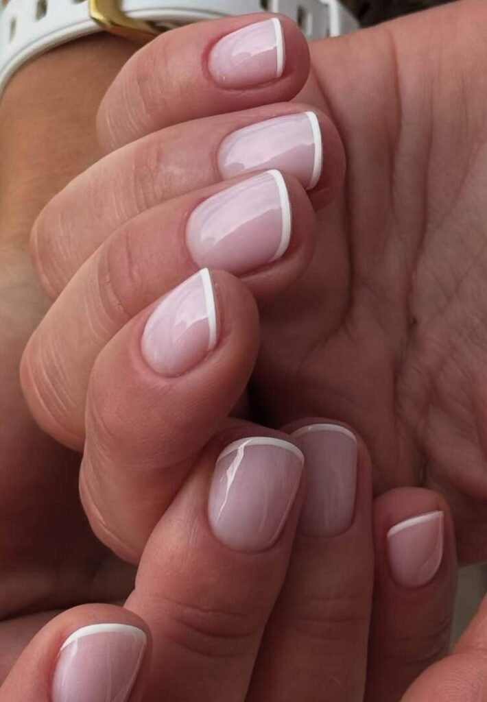 french tip old money nails