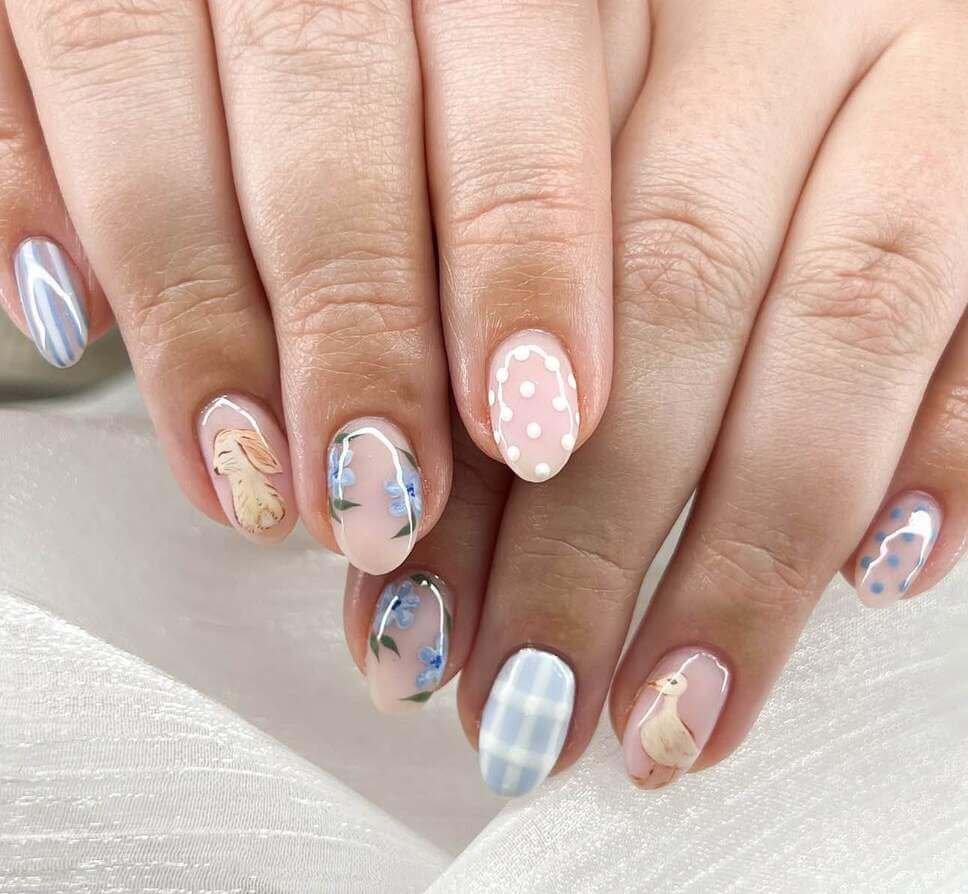 pastel Easter nails 