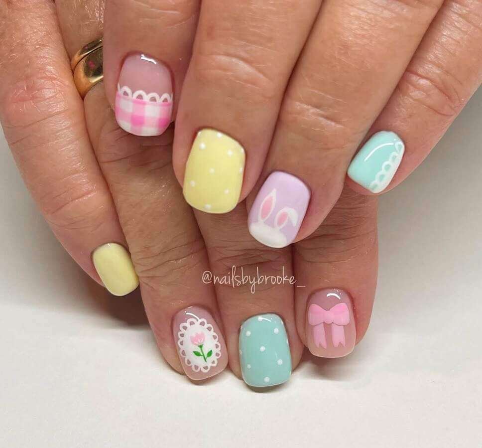 pastel Easter nails 