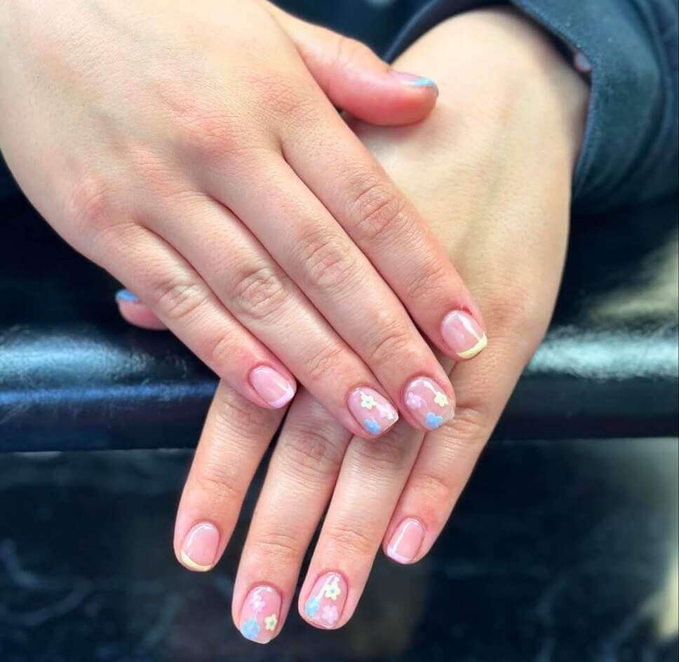 floral pastel easter nails