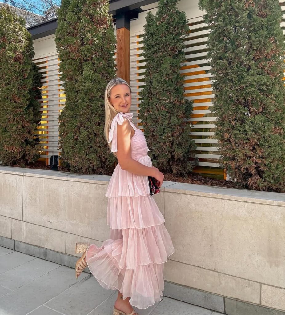spring wedding guest outfit