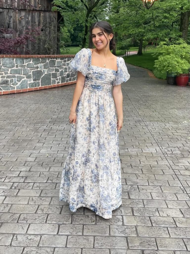 spring wedding guest outfit 