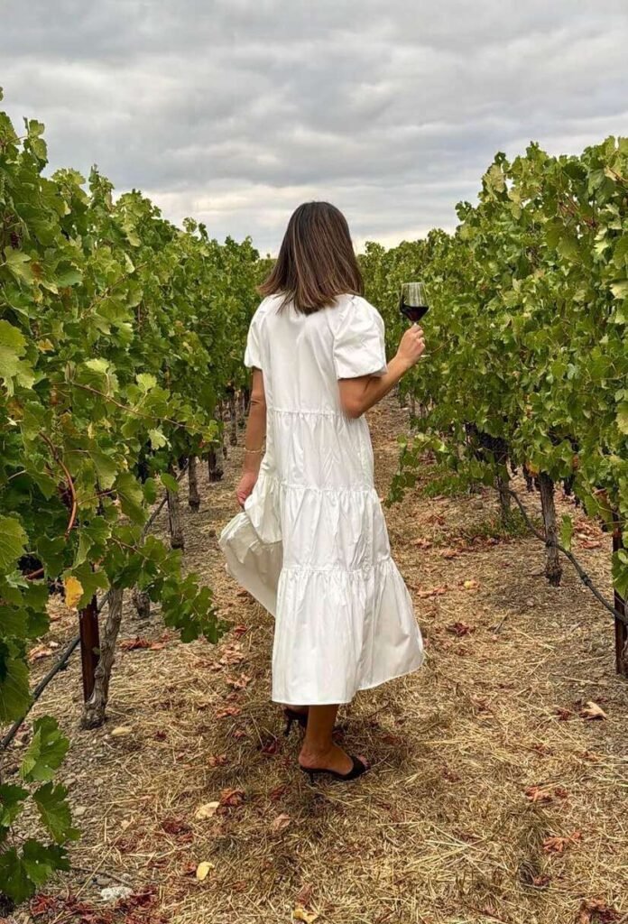 winery outfit spring dress