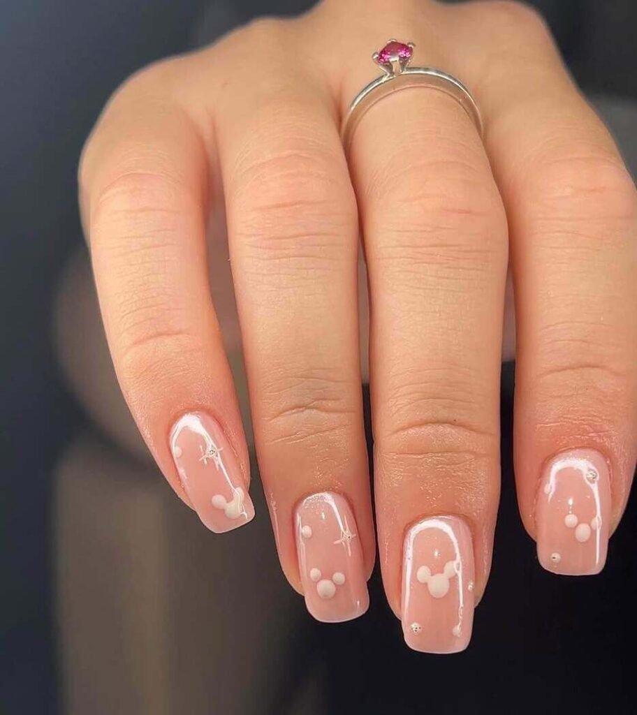 nude disney nails
