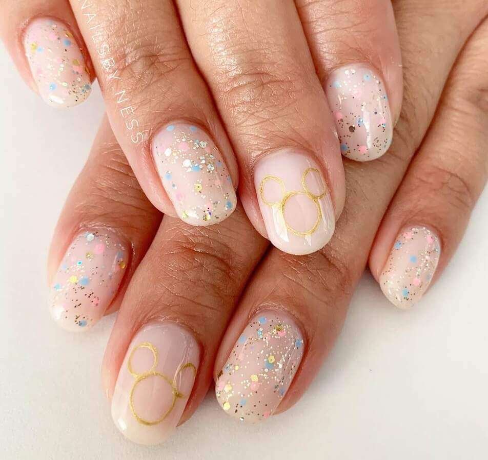 nude disney nails