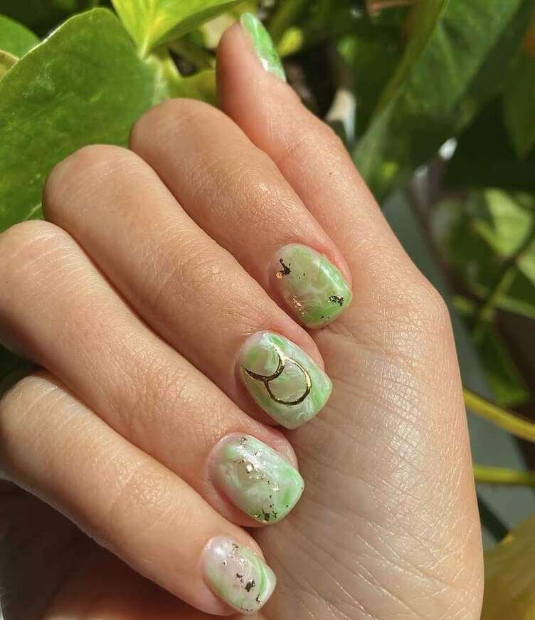 short green taurus nails