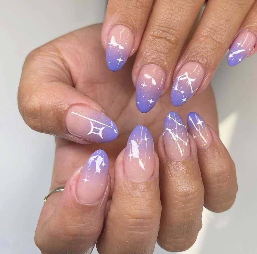 gemini nail designs 