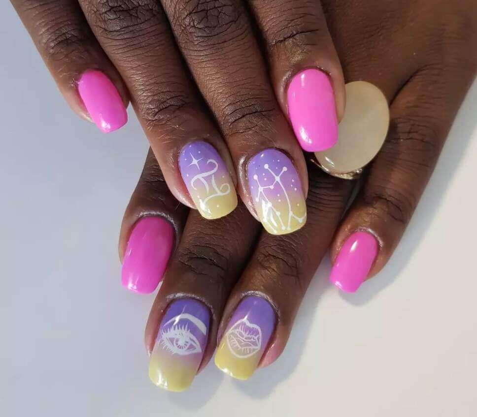gemini nail designs 