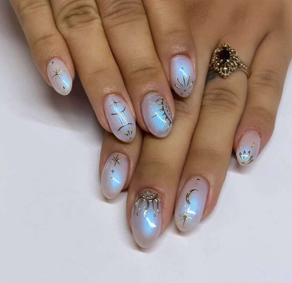gemini nail designs