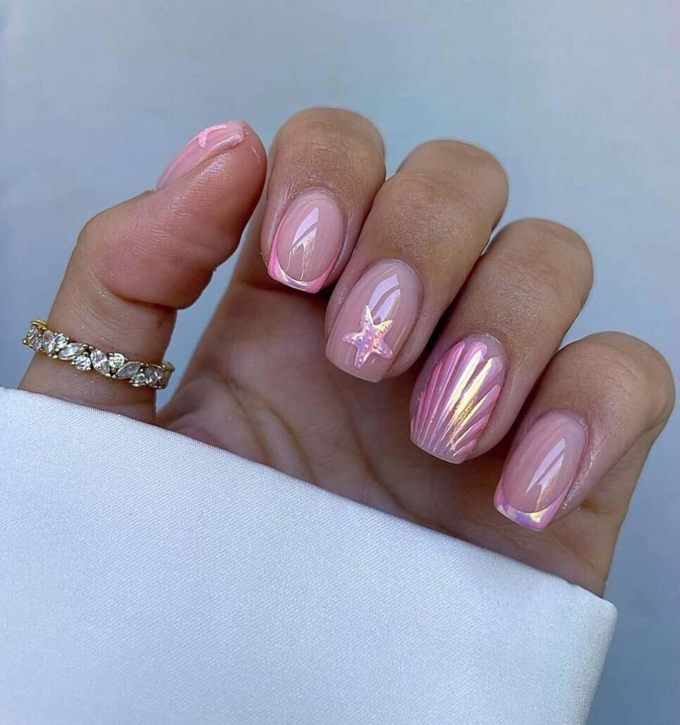pink june nails