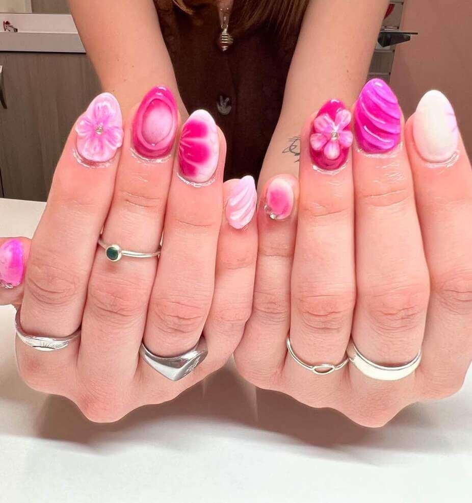 pink june nail ideas
