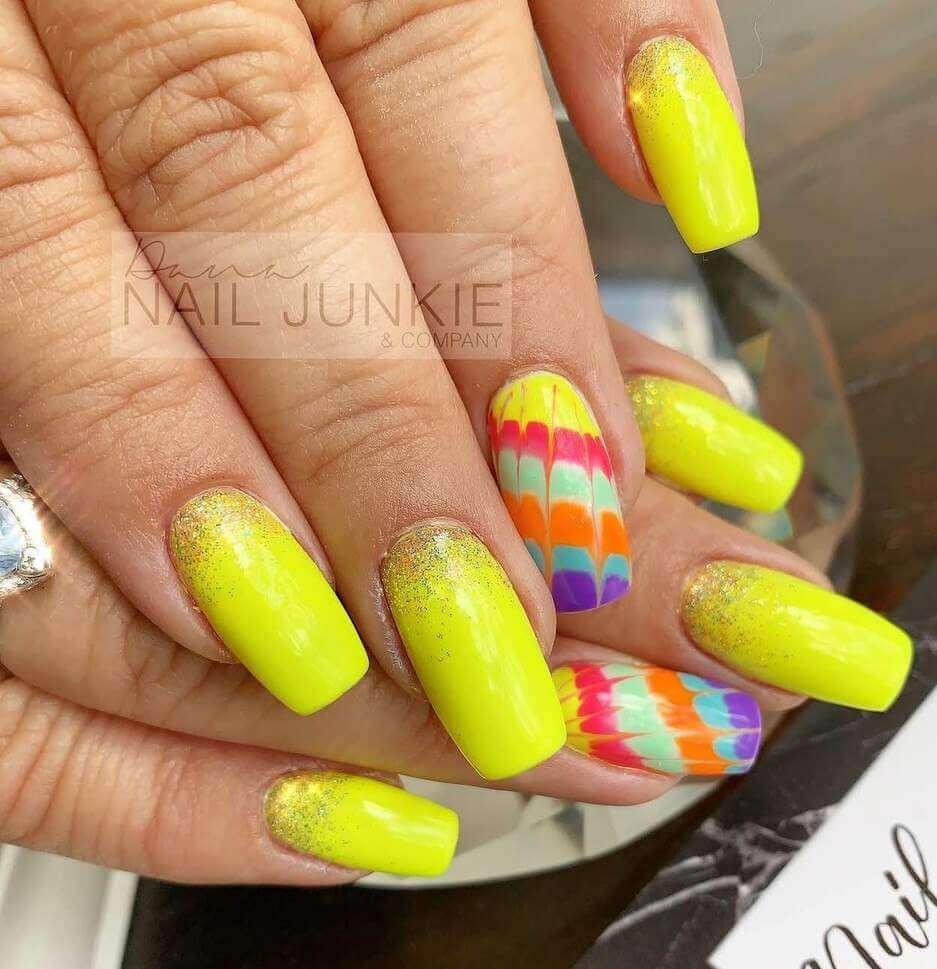 neon summer nails