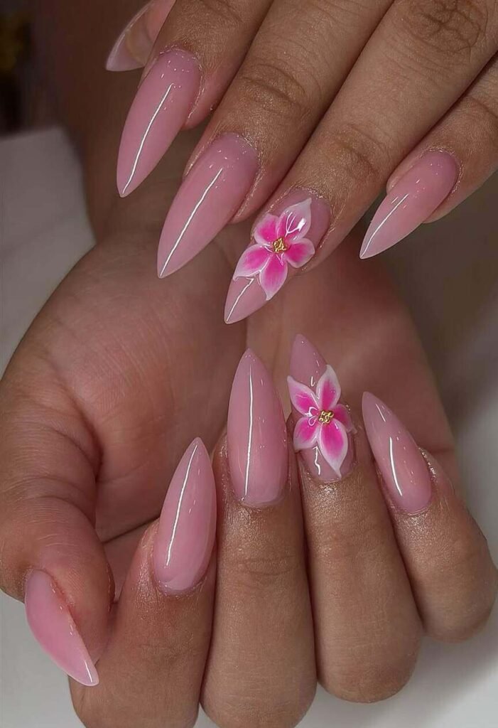 long simple summer nails