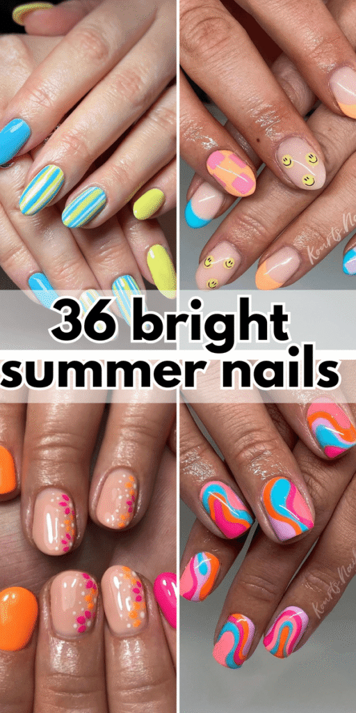 bright summer nails 