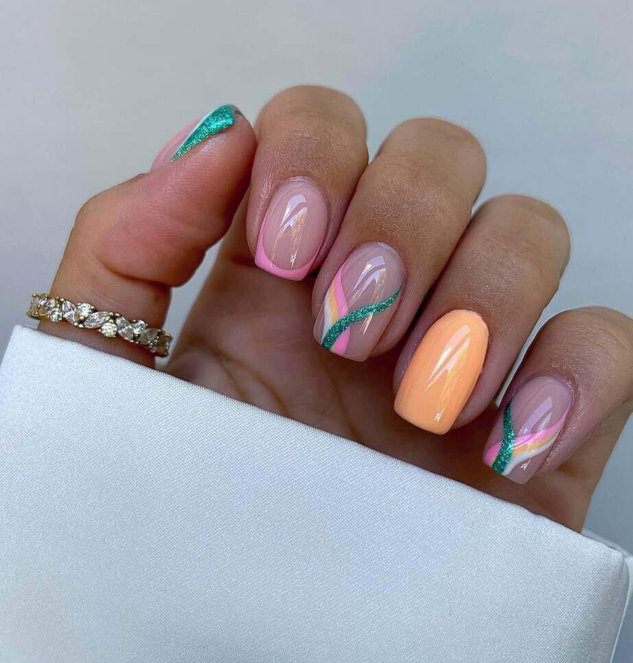 almond july nails