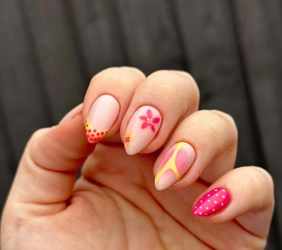 pink august nails