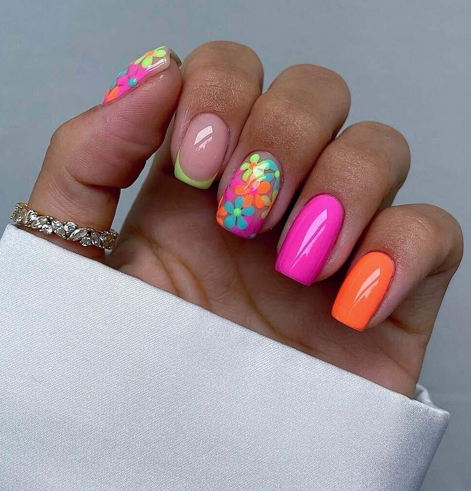 neon august nails 